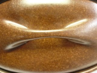 Vintage Ben Seibel Roseville Raymor Brown Bun Warmer Mid Century Ceramic 12