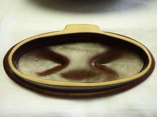 Vintage Ben Seibel Roseville Raymor Brown Bun Warmer Mid Century Ceramic 5