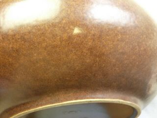 Vintage Ben Seibel Roseville Raymor Brown Bun Warmer Mid Century Ceramic 9