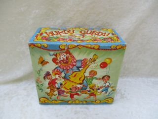 Vintage Clown Hurdy Gurdy Hand Crank Music Box - Does Not Play