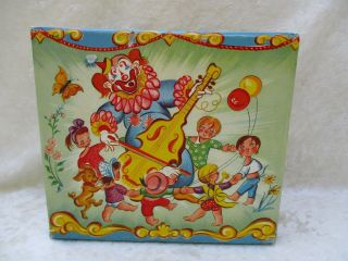 Vintage Clown Hurdy Gurdy Hand Crank Music Box - Does Not Play 2