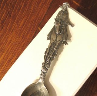 Early 1900 ' s Sterling Silver Mt.  Ranier Figural Spoon A Western Girl by Mayer 4