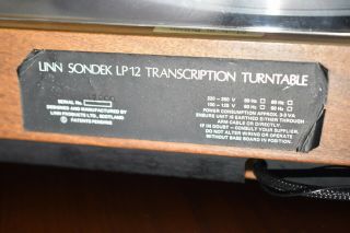 Vintage LINN SONDEK LP12 Turntable Record Player ITTOK LVII tonearm Rega Bias 2 9