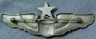 WWII STERLING U.  S.  Army Air Corps SENIOR PILOTS Wing MEYER Pin - back 3 