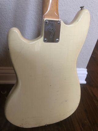 Fender Musicmaster II 1965 Olympic White Guitar Vintage With Case Like A Mustang 6