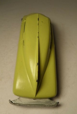 Vintage 30 ' s Toy Solido Die Cast Windup Yellow Art Deco Aero Zeppelin Car Future 3