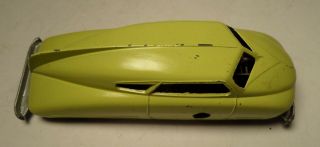 Vintage 30 ' s Toy Solido Die Cast Windup Yellow Art Deco Aero Zeppelin Car Future 6