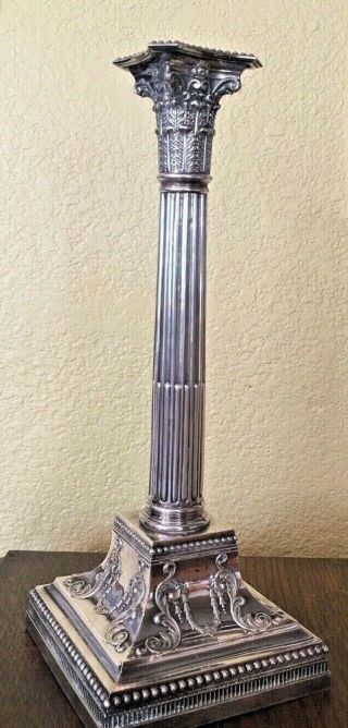 James Dixon And Sons Sterling Silver Candlestick,  13.  5 Inches Tall,  Stunning