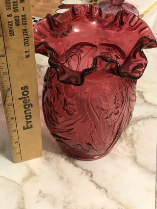Vintage Cranberry Glass Vase -