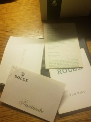 Rare Vintage Rolex box with Certification 9
