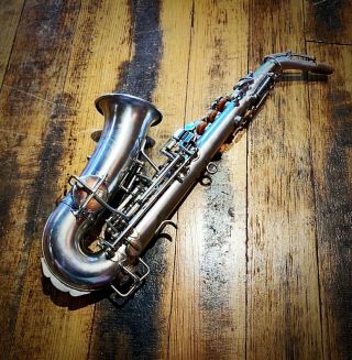 VINTAGE Buescher Curved Soprano Sax Sop Saxophone STUNNING Player Orig. 3