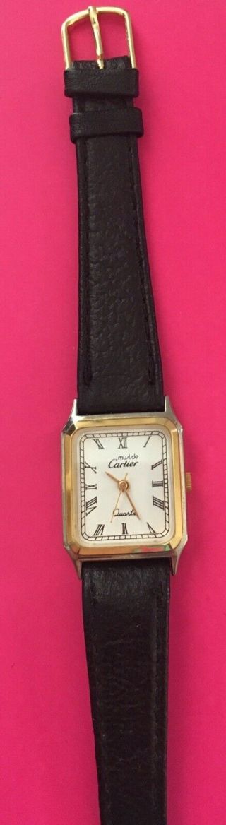 Cartier Must De Quartz Vintage Ladies Watch With Movement