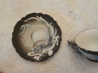 VINTAGE DRAGON WARE MINIATURE CUP AND SAUCER WITH STAND MADE IN JAPAN 5