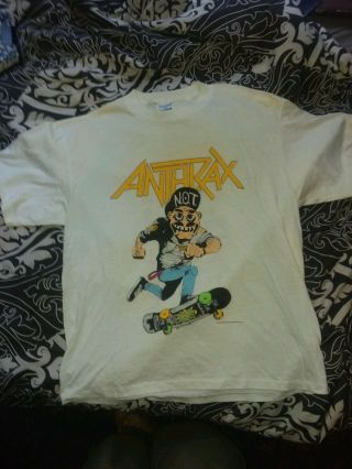Vtg Anthrax T Shirt Moshpit Xl Springford Slayer Metallica Megadeth