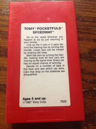 2 Vintage Tomy Pocketfuls Handheld Game 1987 Speedway,  PacMan No.  7015 5