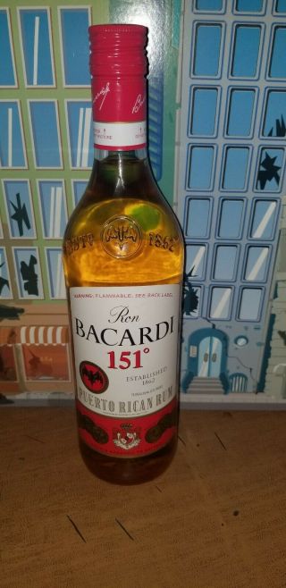 Rare Bacardi 151 Rum 750 Ml.  100 Authentic.  Vintage