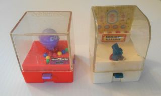 (2) Vintage Tomy Pocket Skill Squares Htf Games: Minimouth And Shootin 