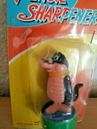 60s Alfy Gator Vinyl Figural Pencil Sharpener On Card HANNA BARBERA 2