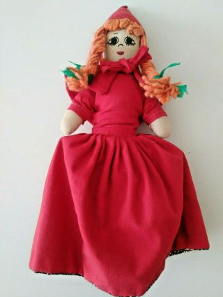 Vintage Reversible Little Red Riding Hood Wolf Granny Doll