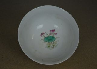 FINE ANTIQUE CHINESE FAMILLE ROSE PORCELAIN BOWL MARKED YONGZHENG RARE X0892 3
