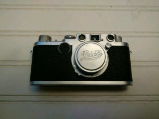 Vintage Leica IIf 35mm Rangefinder Camera No.  572383 Elmar 5cm 1:3,  5 Exc Cond 2