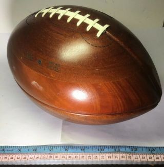 Vintage 1990’s Life Size Wood Football ‘ York Giants ‘ Size 12”L x 7”W 6lbs 11