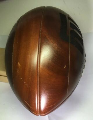 Vintage 1990’s Life Size Wood Football ‘ York Giants ‘ Size 12”L x 7”W 6lbs 12