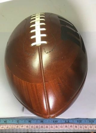 Vintage 1990’s Life Size Wood Football ‘ York Giants ‘ Size 12”L x 7”W 6lbs 7