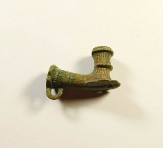 18Th C.  Ottoman Bronze Tobacco Smoking Pipe 3