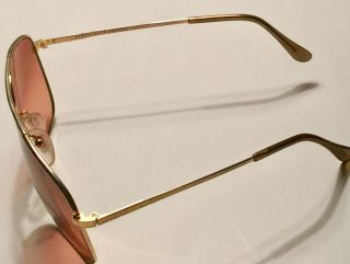 Vintage Serengeti Drivers Sunglasses Corning Optics 5240K Gold Metal Aviator 4