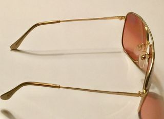 Vintage Serengeti Drivers Sunglasses Corning Optics 5240K Gold Metal Aviator 5