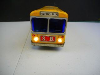 Vintage Tin Toy Bump - n - Go School Bus 2