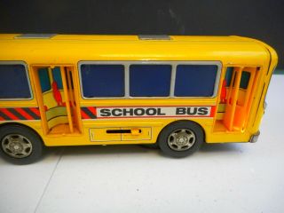 Vintage Tin Toy Bump - n - Go School Bus 4