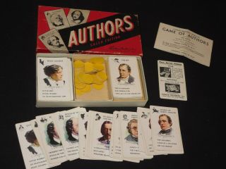 Vintage Game Of Authors Salem Edition Parker Brothers 1943 Toy Complete