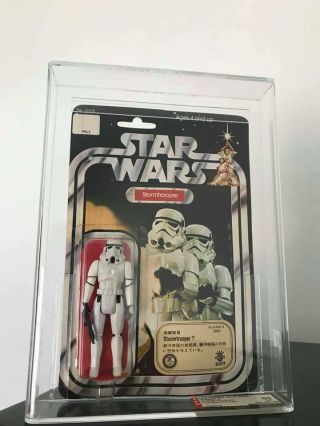 Star Wars Vintage Carded Stormtrooper Afa 80 Takara Sticker Rare Moc