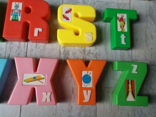 VINTAGE 80s TYCO SESAME STREET ALPHABET BLOCKS COMPLETE SET ALPHABET LETTERS A - Z 4