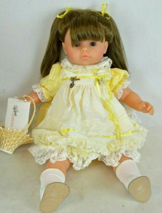 1986 Puppi Max Zapf Creation West Germany Doll Collete 25 " Brown Hair Brown Eyes