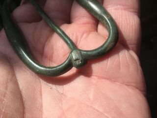 Medieval Bronze Sword Belt Buckle With Makers Mark