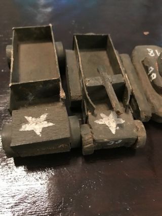 Vintage Wooden Folk Art Military Vehicles and Tanks 2 2