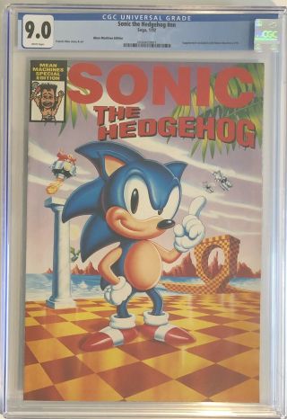 Sonic The Hedgehog 1 Cgc 9.  0 1st Print Sega Rare Large Promo Comic