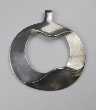 Vintage Georg Jensen Denmark Pierced Sterling Silver Modernist Pendant