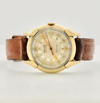 Vintage 1940s Gruen Veri - Thin Precision Pan American Military Aviator Wristwatch