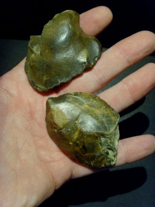 Lower Palaeolithic - Two Fine Acheulean Tools - Rare Uk C.  350,  000 Bp
