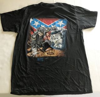 Vintage 90s South Will Rise Again 3d Emblem Tshirt Large Made In Usa