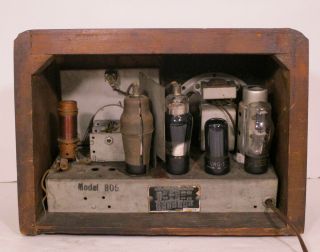 Old Antique Wood Air King Vintage Tube Radio - Restored & Deco Table Top 8