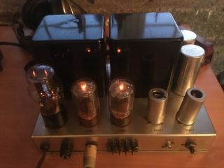 Fisher 70 AZ Tube Amplifier rare Square Early Type 8