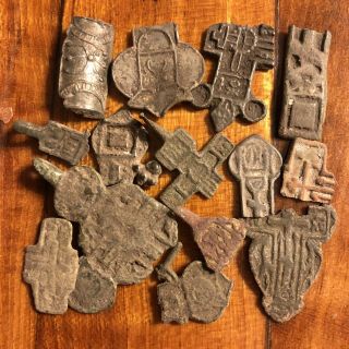 Medieval Artifacts European Metal Detector Finds Viking Roman Cross Fragments