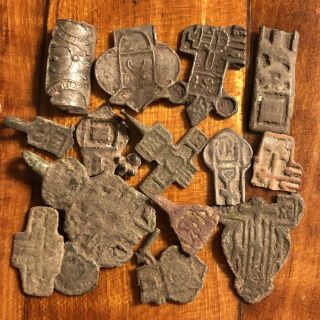 Medieval Artifacts European Metal Detector Finds Viking Roman Cross Fragments 2