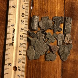 Medieval Artifacts European Metal Detector Finds Viking Roman Cross Fragments 4