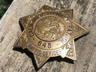 Vintage CHP California Highway Patrol Badge Obsolete Antique (A12) 2